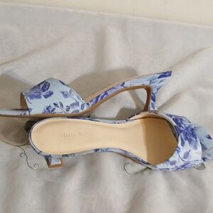 Nine West Blue Floral Heels